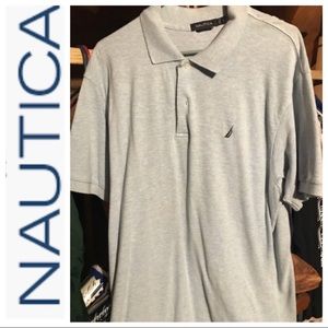 Nautica Light Blue Polo Shirt Large